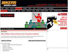 Tablet Screenshot of bikersadvice.com